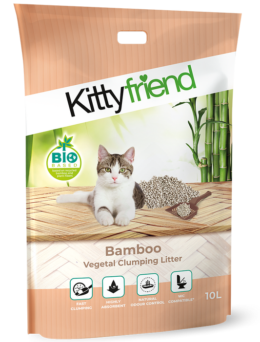 Kittyfriend vegetal bamboo clumping litter 10ltr