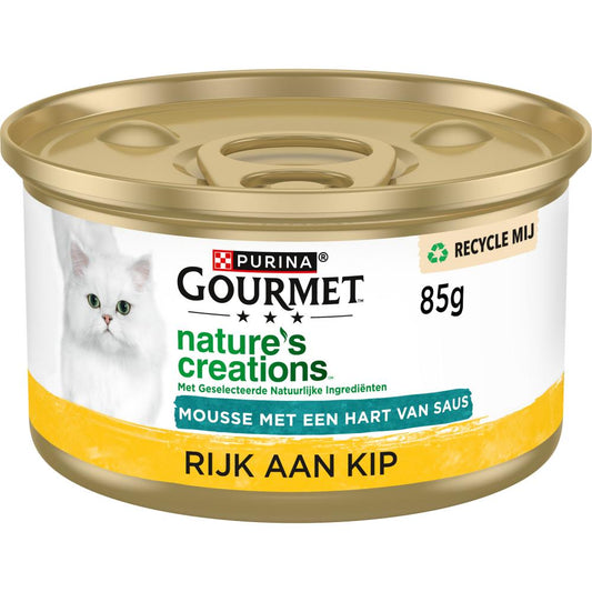 Gourmet Nature's Creations blik mousse met saus kip 85gr