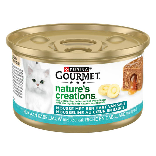 Gourmet Nature's Creations blik mousse met saus kabeljauw 85gr