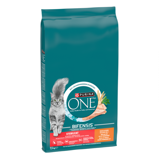Purina One adult sterilcat kip&tarwe 7,5kg