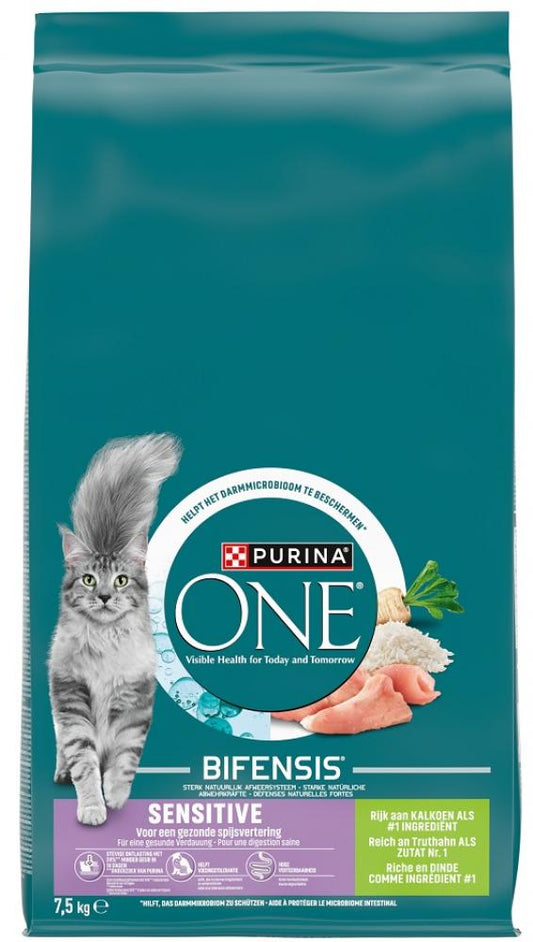 Purina One adult sensitive kalkoen 7,5kg