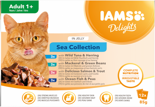 Iams Delights pouch adult sea jelly mp 12x85gr
