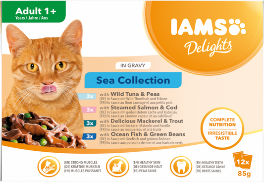 Iams Delights pouch adult sea gravy mp 12x85gr