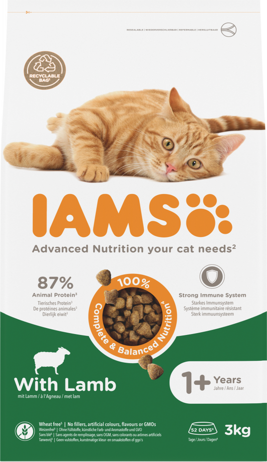 Iams cat adult lamb 3kg