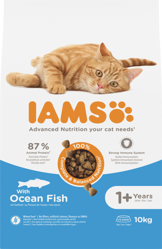 Iams cat adult ocean fish 10kg