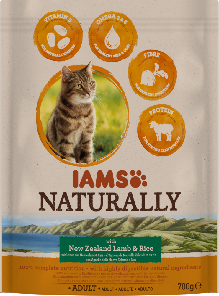 Iams Naturally cat adult new sealand lamb&rice 700gr