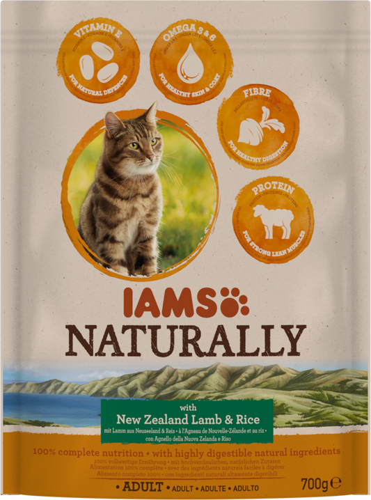 Iams Naturally cat adult new sealand lamb&rice 700gr