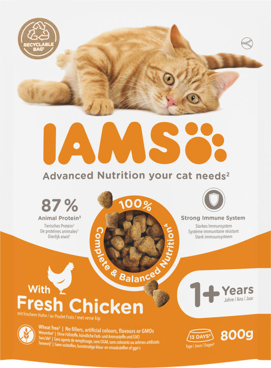 Iams cat adult chicken 800gr