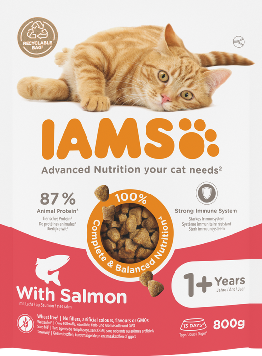 Iams cat adult salmon 800gr