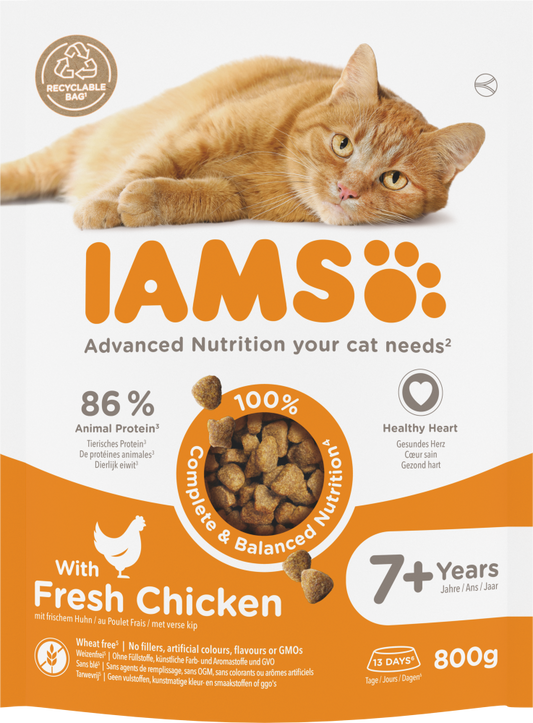 Iams cat senior 7+ chicken 800gr