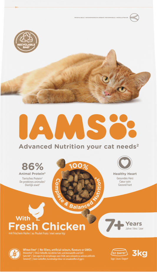 Iams cat senior 7+ chicken 3kg