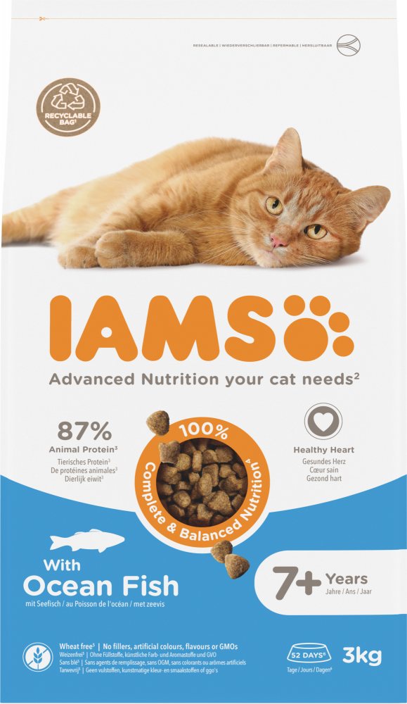 Iams cat senior 7+ ocean fish 3kg