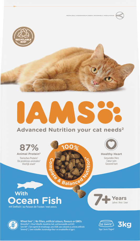 Iams cat senior 7+ ocean fish 3kg