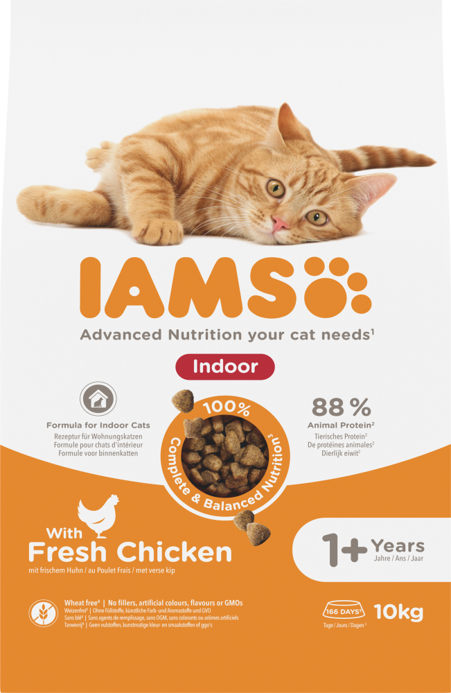 Iams cat adult indoor chicken 10kg