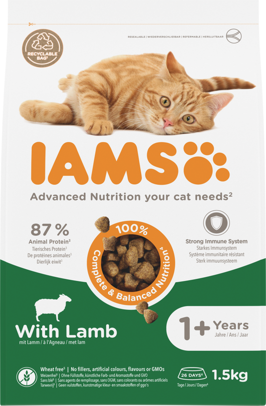 Iams cat adult lamb 1,5kg