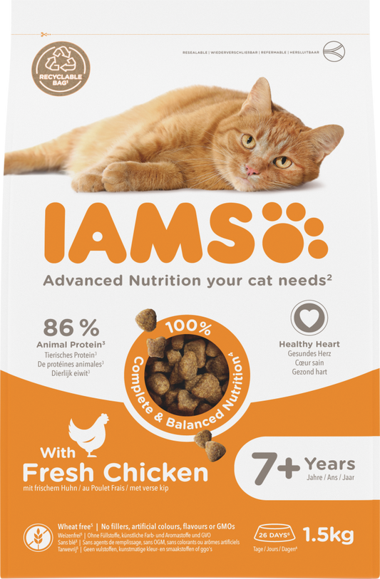 Iams cat senior chicken 1,5kg