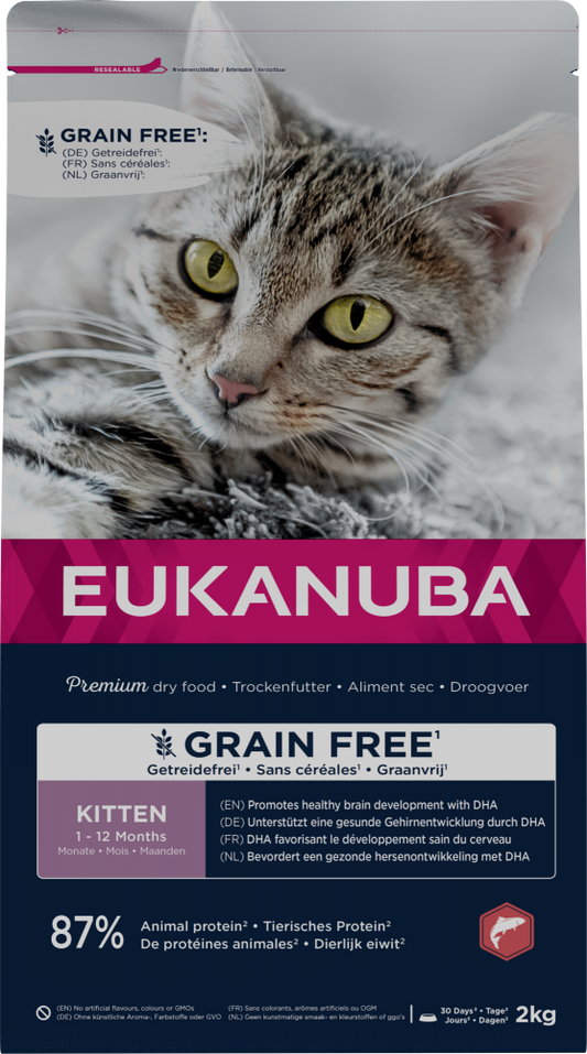 Eukanuba cat kitten grainfree salmon 2kg