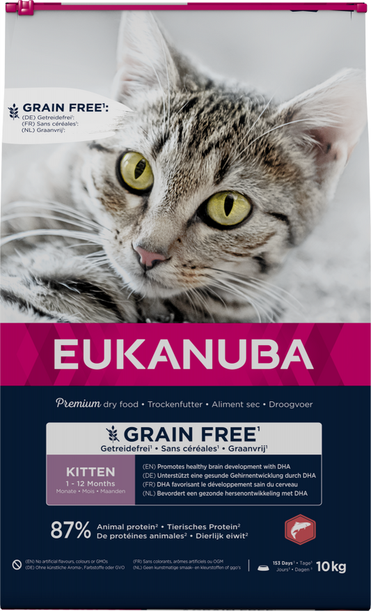 Eukanuba cat kitten grainfree salmon 10kg