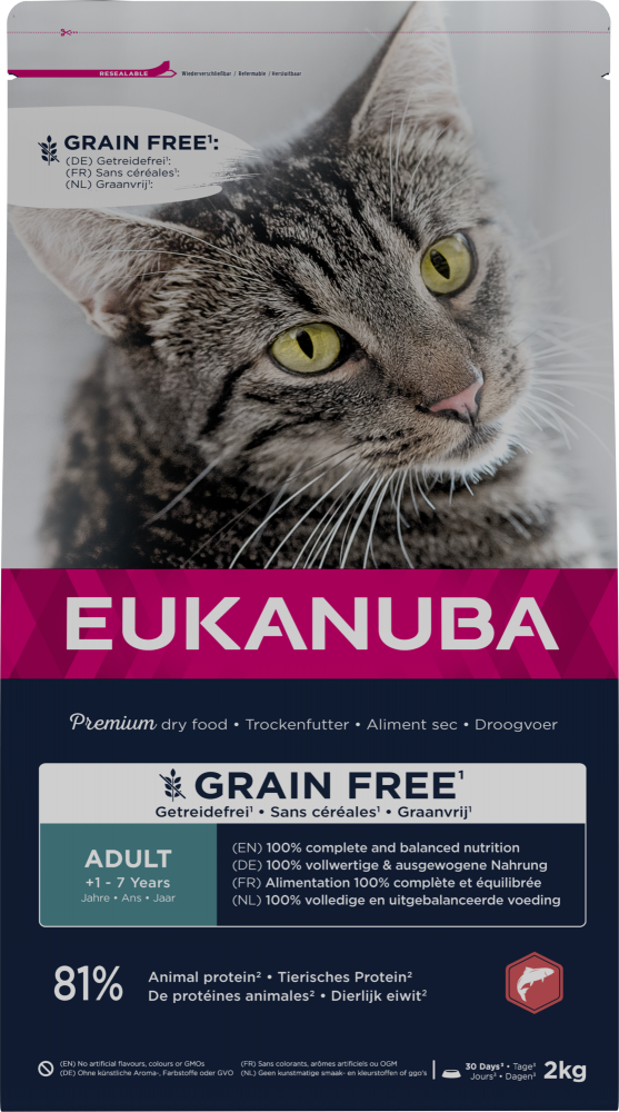 Eukanuba cat adult grainfree salmon 2kg