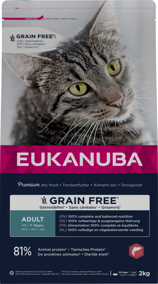 Eukanuba cat adult grainfree salmon 2kg