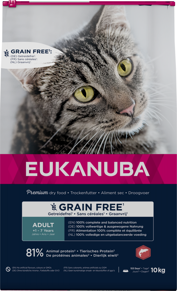 Eukanuba cat adult grainfree salmon 10kg