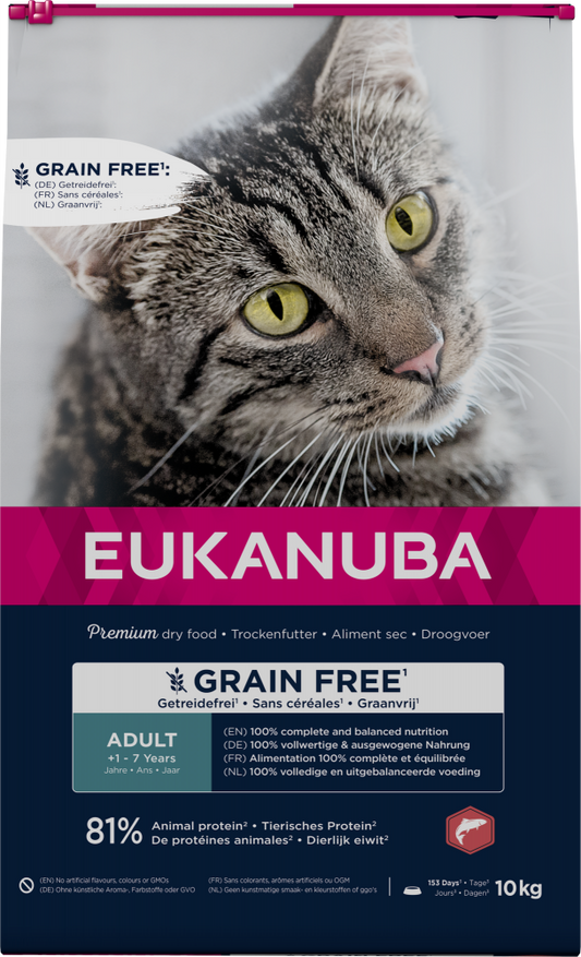 Eukanuba cat adult grainfree salmon 10kg