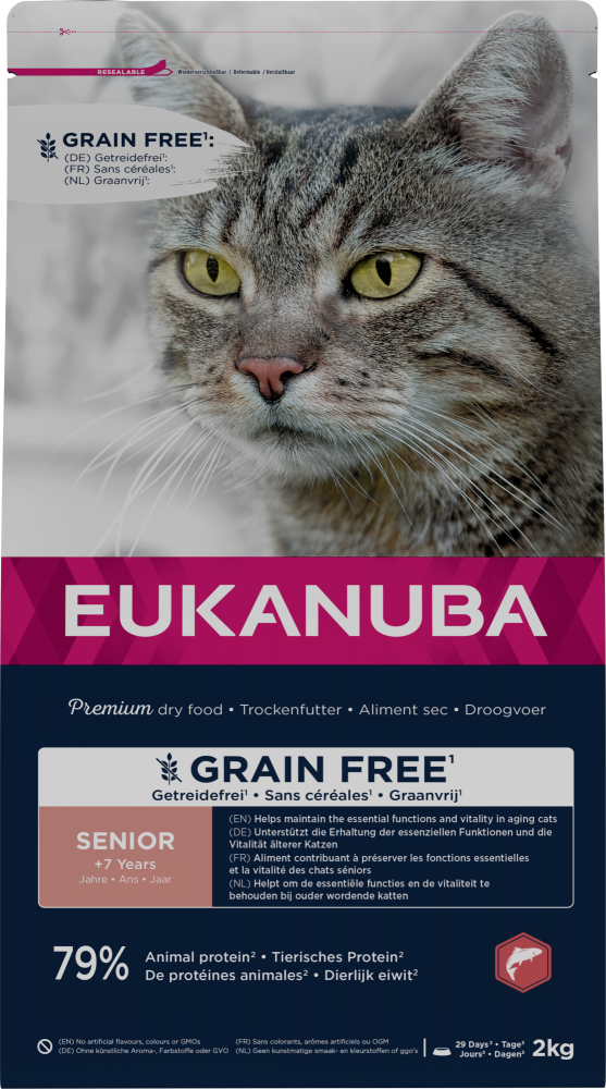 Eukanuba cat senior grainfree salmon 2kg