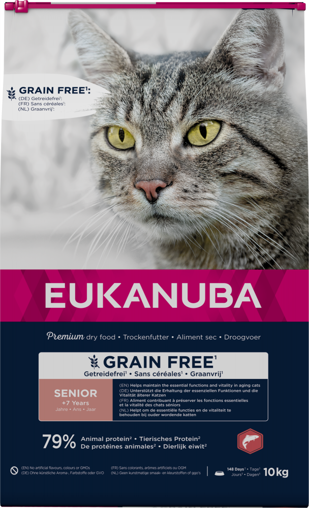 Eukanuba cat senior grainfree salmon 10kg