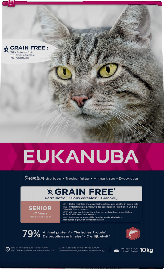 Eukanuba cat senior grainfree salmon 10kg