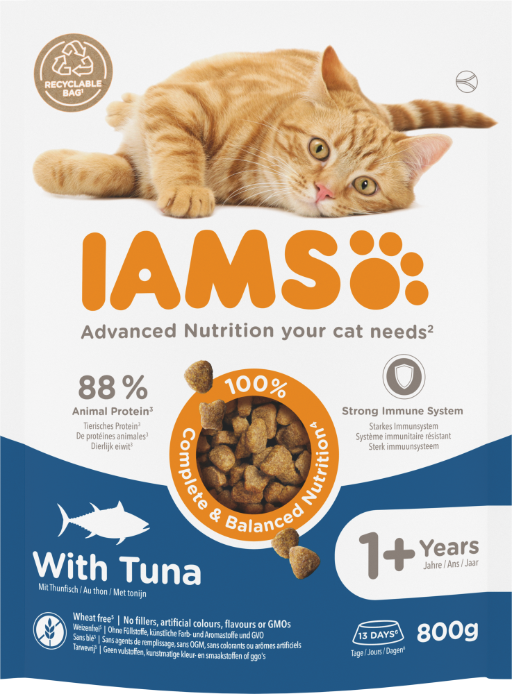 Iams cat adult tuna 800gr