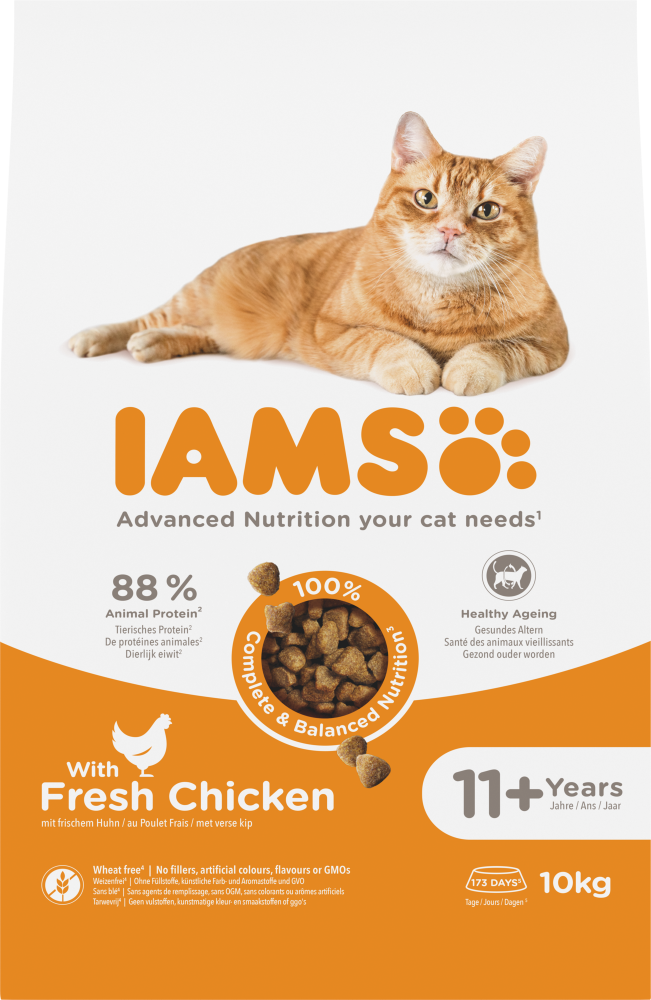 Iams cat senior 11+ chicken 10kg