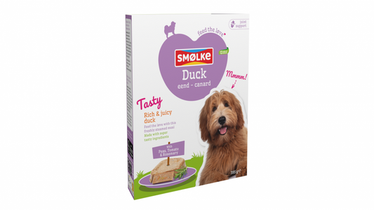 Smølke hond vers gestoomd eend 395gr