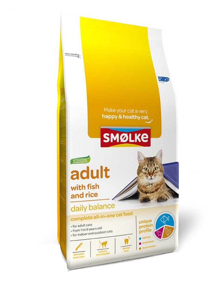 Smølke kat adult fish&rice 10kg