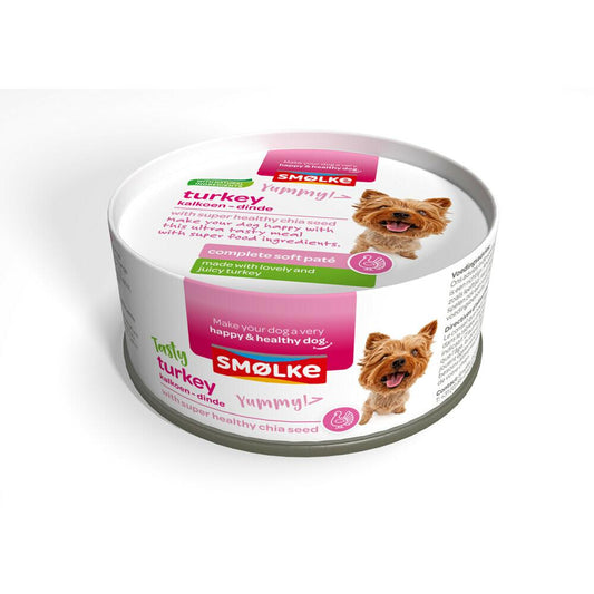 Smølke hond soft paté turkey 125gr