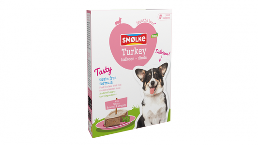 Smølke hond vers gestoomd turkey 395gr