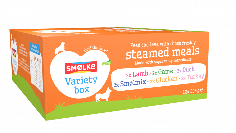 Smølke hond vers gestoomd mp variety box 12x395gr