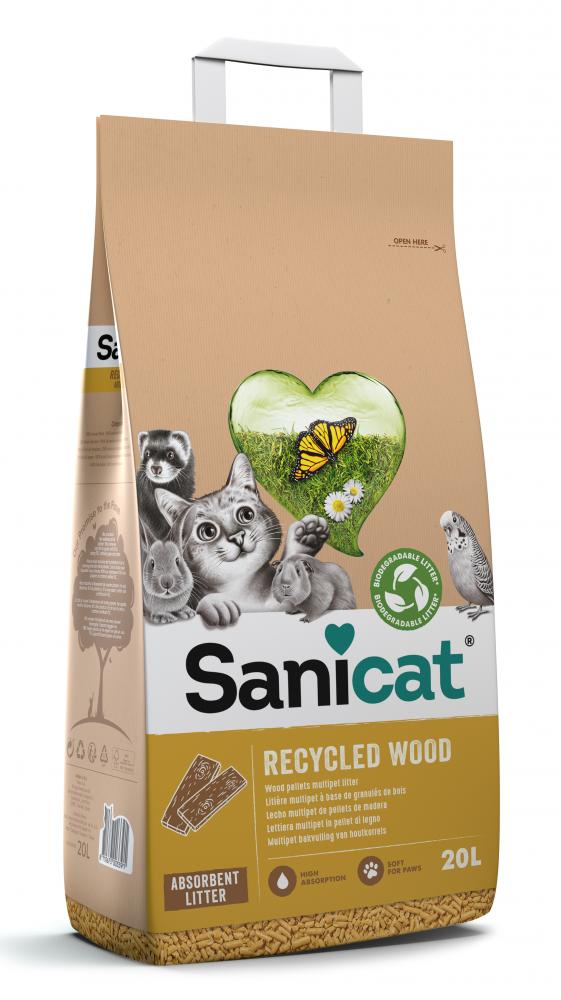 Sanicat recycled wood pellets 20ltr