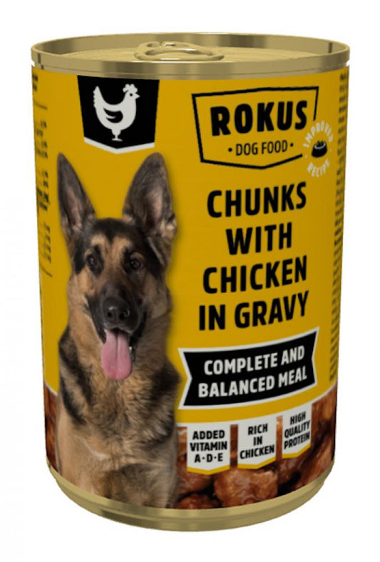 Rokus chunks dog adult chicken 415gr
