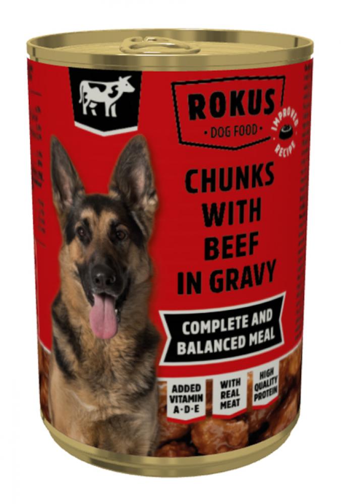 Rokus chunks dog adult beef 415gr