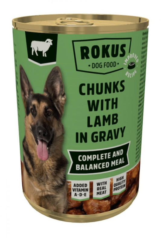 Rokus chunks dog adult lamb 415gr