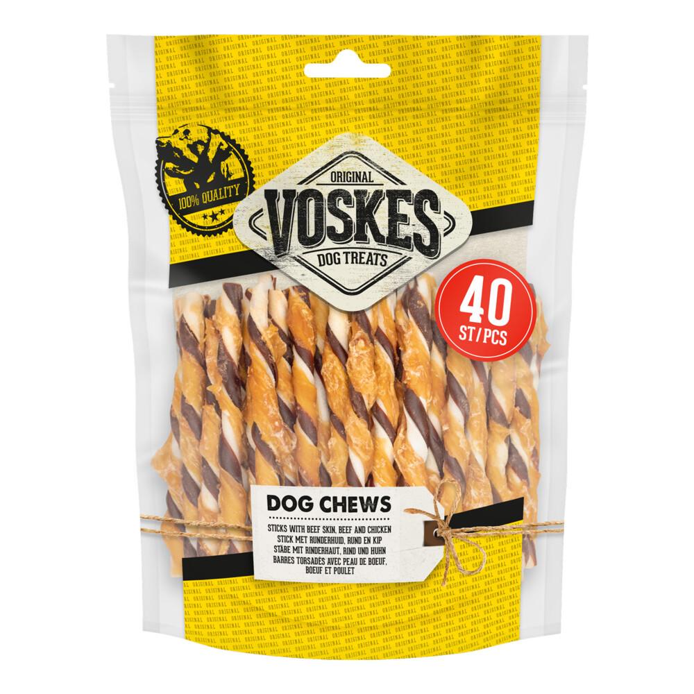 Voskes runderhuid sticks rund&kip 400gr