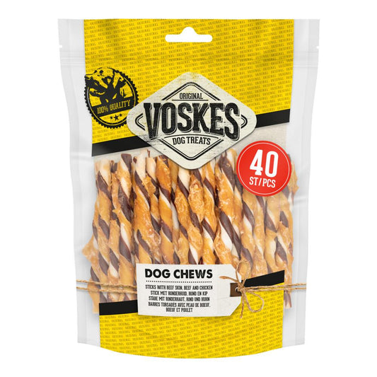 Voskes runderhuid sticks rund&kip 400gr
