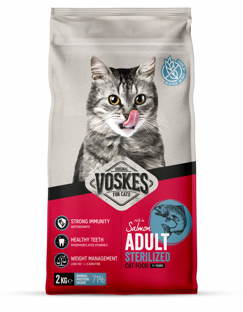 Voskes brok adult sterilized zalm 2kg