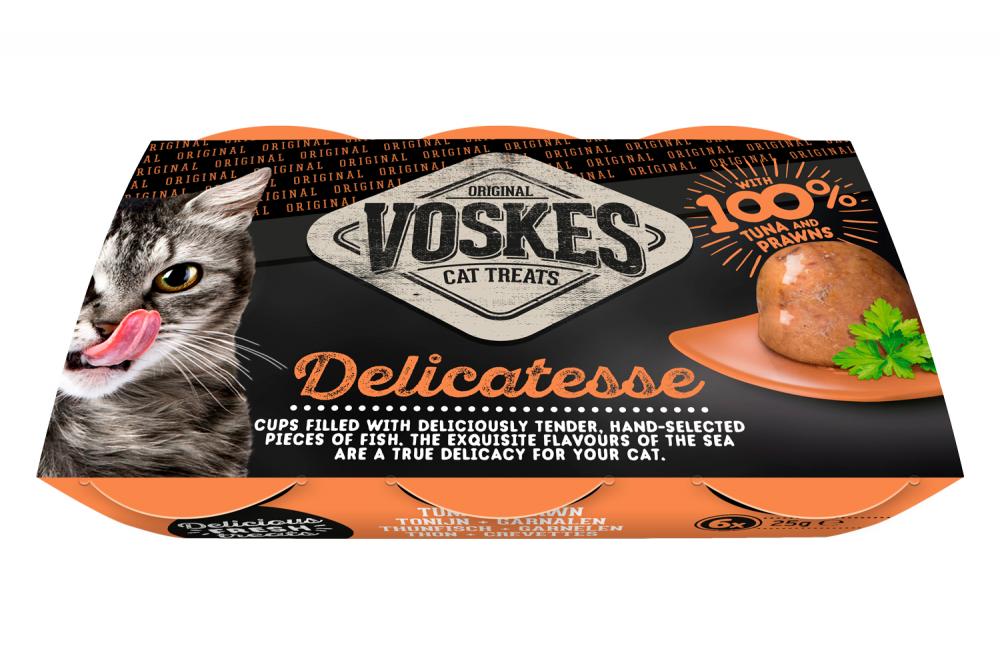 Voskes jelly cups tonijn&garnalen 6x25gr