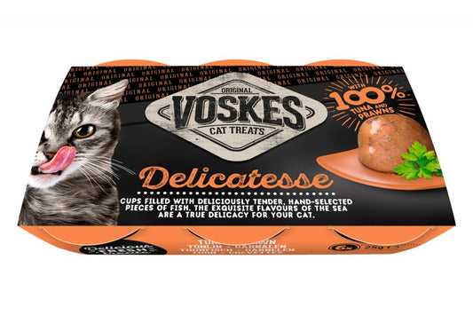 Voskes jelly cups tonijn&garnalen 6x25gr