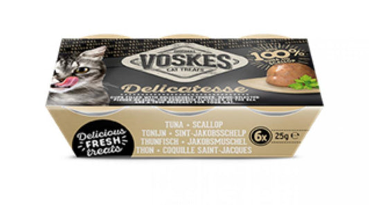 Voskes jelly cups ton&sint-jakobsschelp 6x25gr