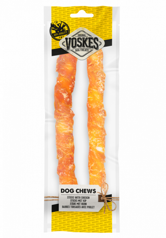 Voskes stick kip 25cm 2st