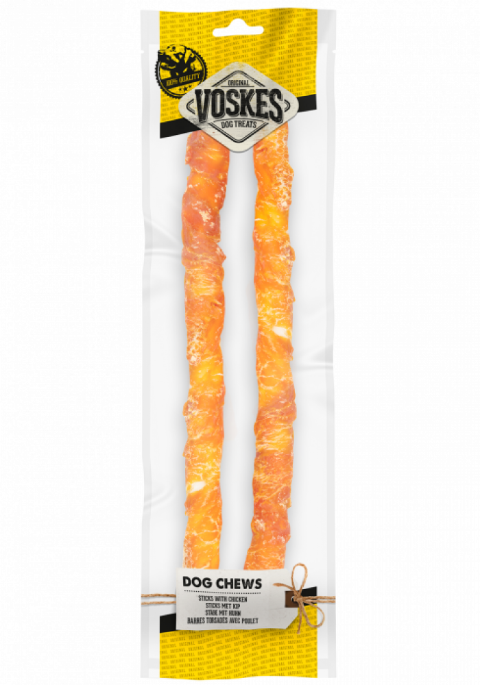 Voskes stick kip 40cm 2st