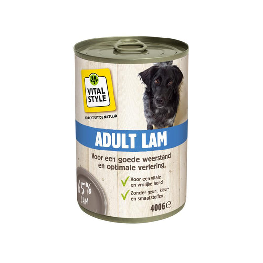 VITALstyle hond blik adult lam 400gr