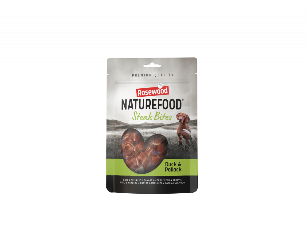 Rosewood Naturefood steak bites eend 100gr